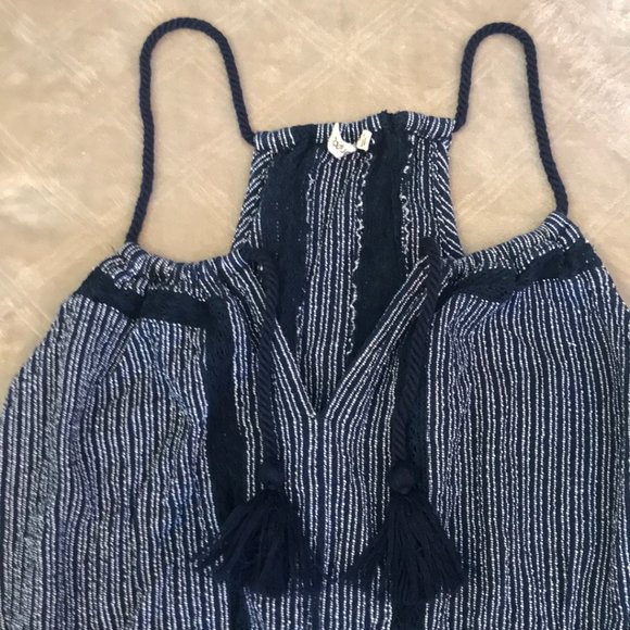 SOLD Rip Curl Small Sea Dive Navy Romper Tassels - Picture 5 of 8